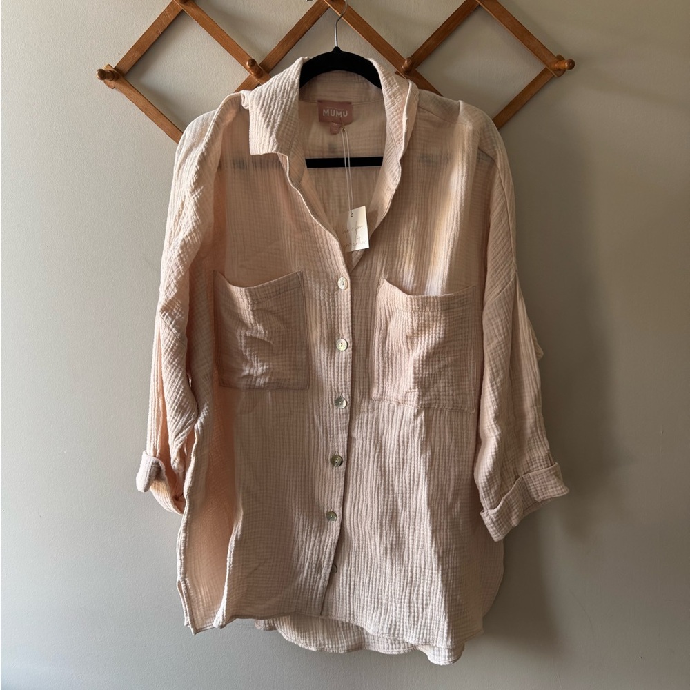 Show Me Your Mumu Johns Button Down Gauze Shirt